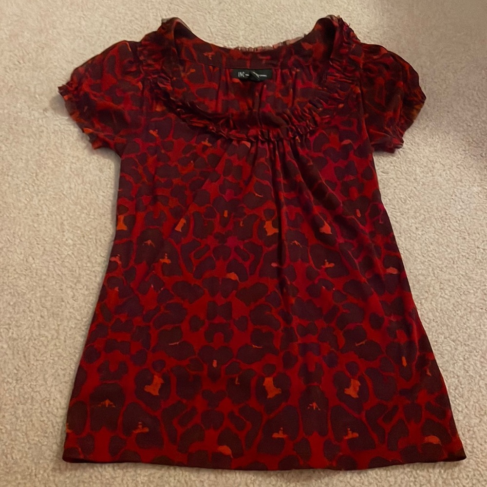 INC Size Small Women’s Cheetah Print Blouse